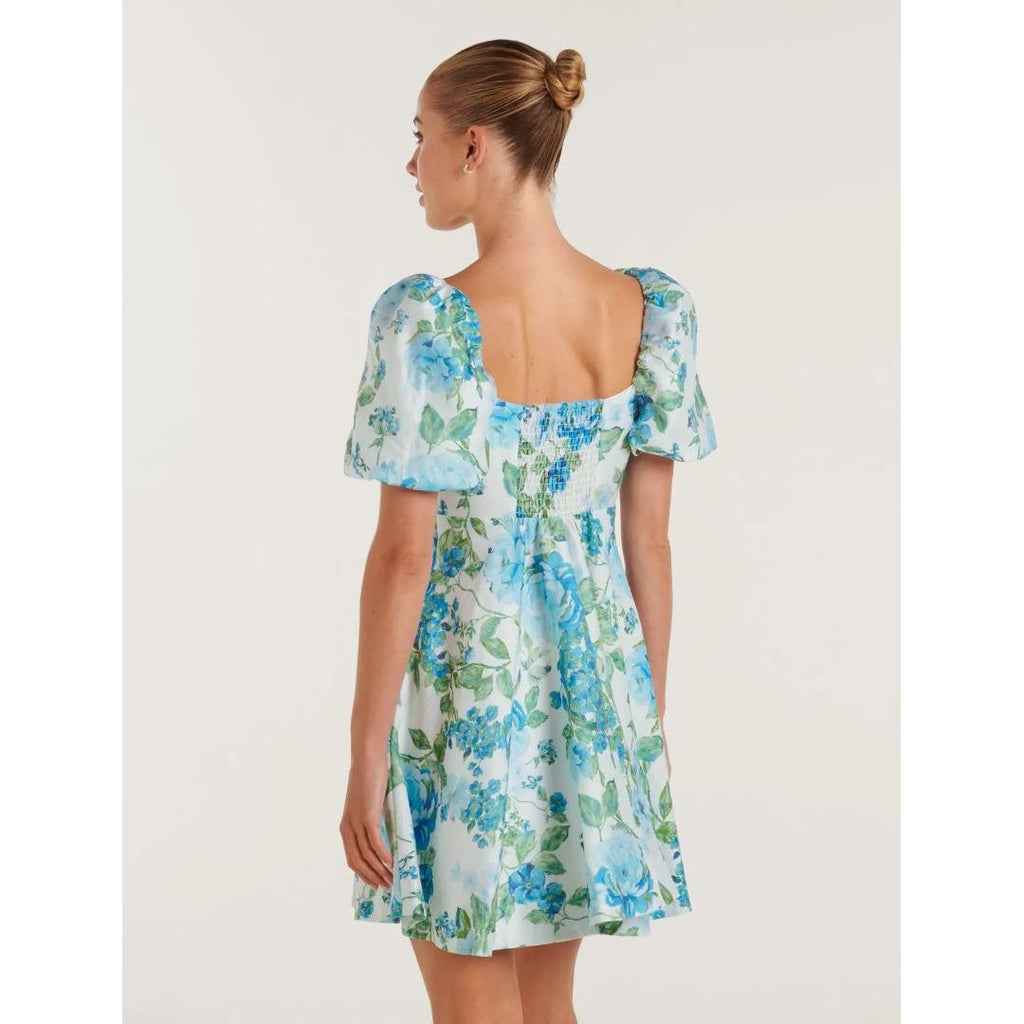 Forever New Faith Twist Mini Dress - Light Salisbury Floral - Beales department store