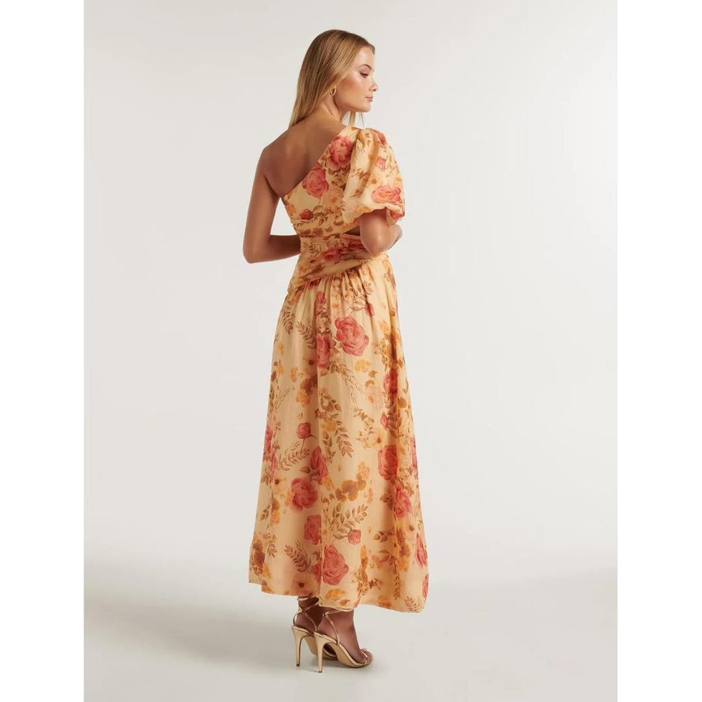 Forever New Giordana Puff-Sleeve Maxi Dress - Hillview Floral - Beales department store
