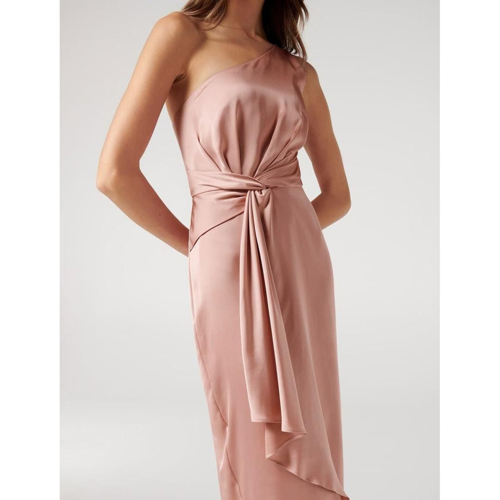 Forever New Haidee One Shoulder Midi Dress - Powdered Rose - Beales department store