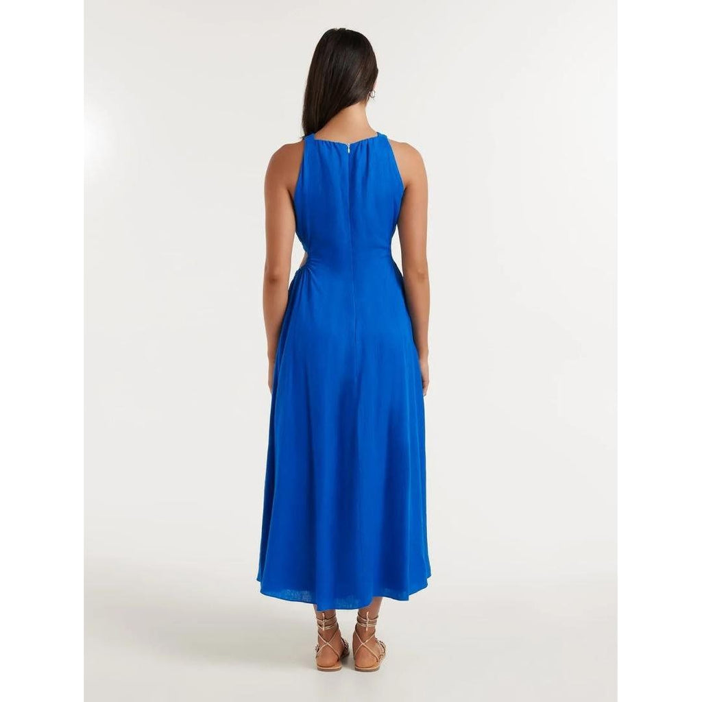 Forever New Marli Cut-Out Midi Dress - Intense Azure - Beales department store