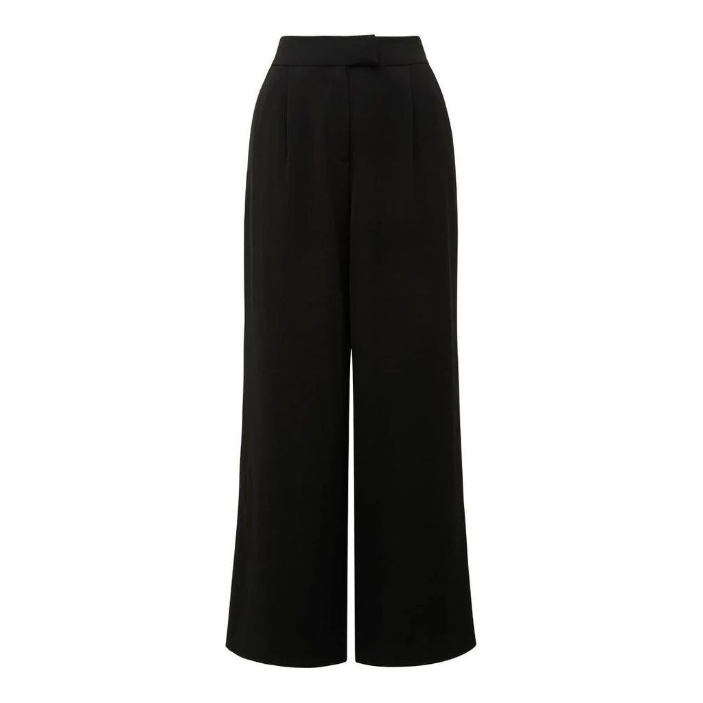 Forever New Nylah High-Waisted Wide-Leg Trousers - Black - Beales department store