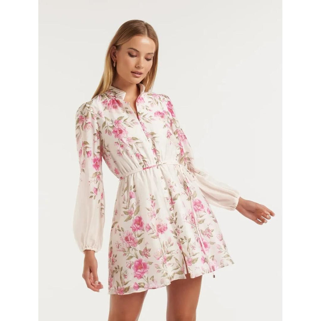 Forever New Preston Floral Mini Dress - Olympia Floral - Beales department store
