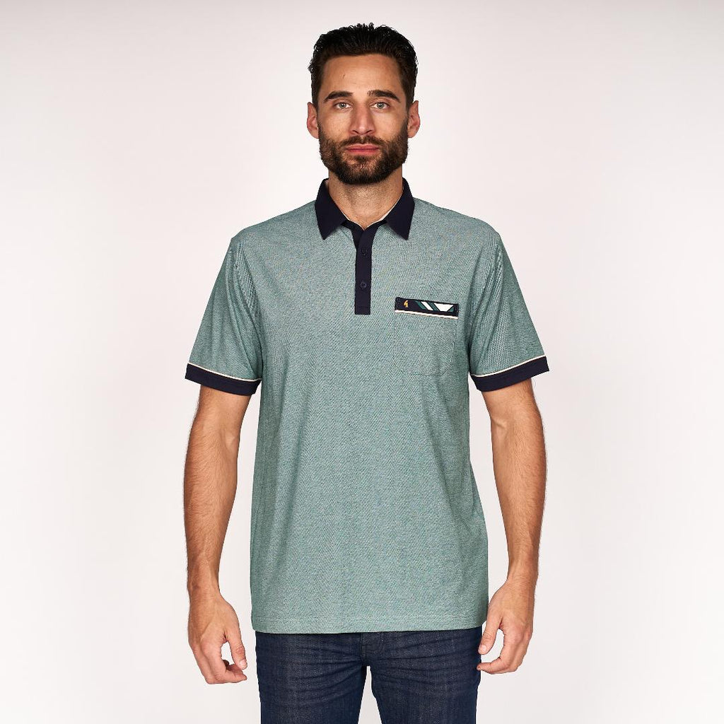 Gabicci Polo Jersey Shirt - Pine - Beales department store