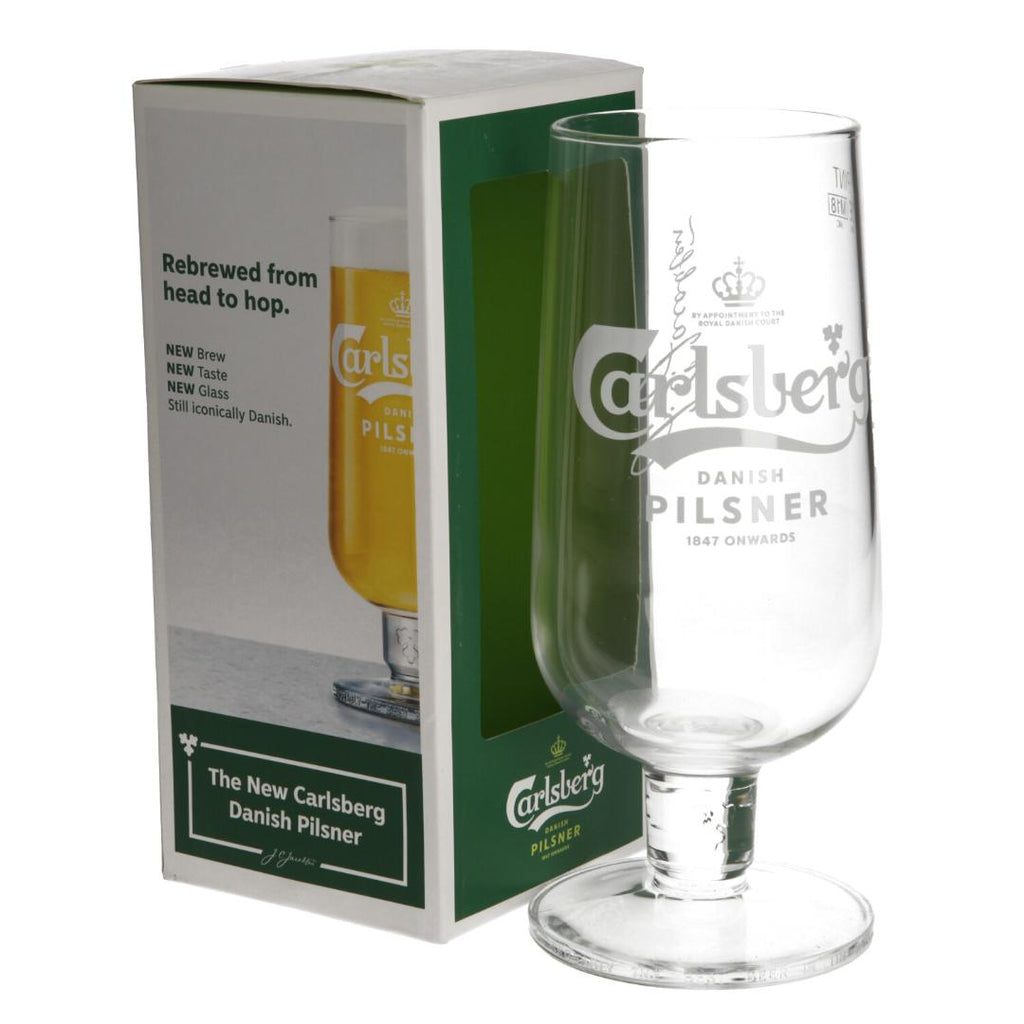 Gift Boxed Carlsberg Beer Glass - Beales department store