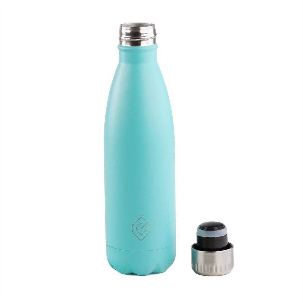 Greenfield Collection Coast Insulated Bottle - Aqua - Beales department store