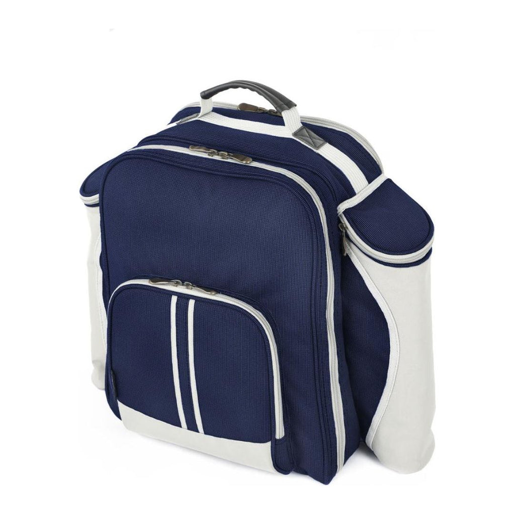 Greenfield Collection Midnight Blue Deluxe Picnic Hamper Backpack (4 person) - Beales department store