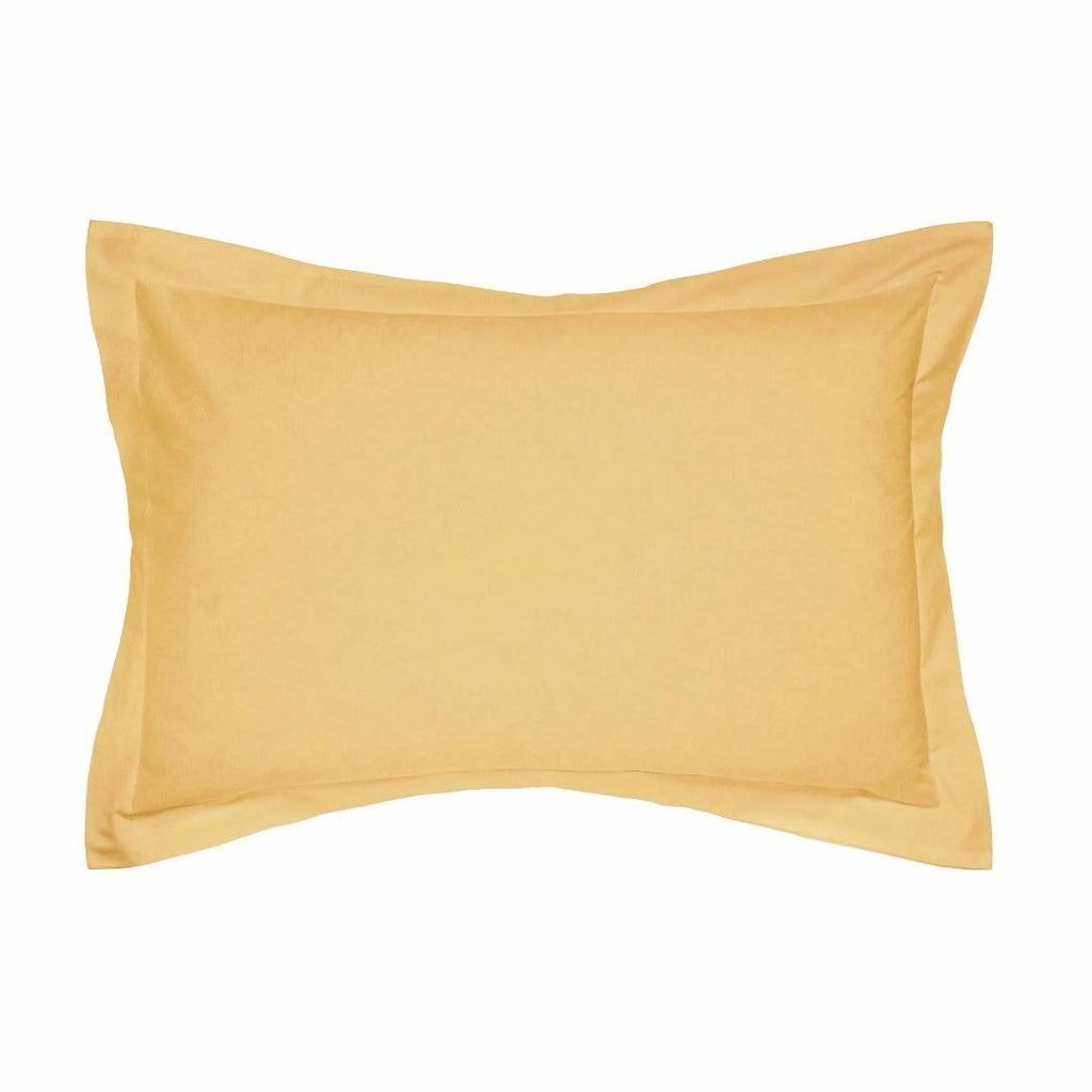 Helena Springfield 50/50 Plain Dye Polycotton Oxford Pillowcase - Honey - Beales department store