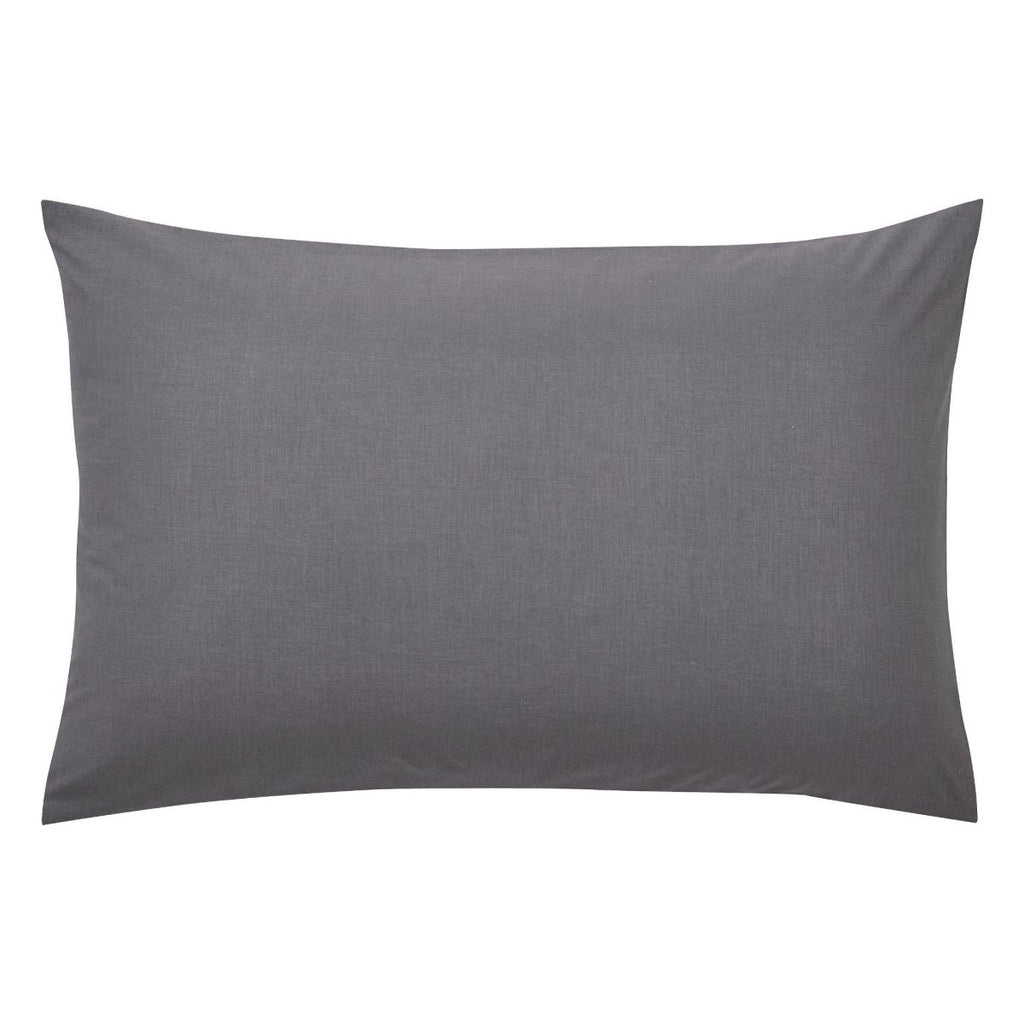 Helena Springfield Plain Dye Pillowcase CHARCOAL/74CMX48CM - Beales department store