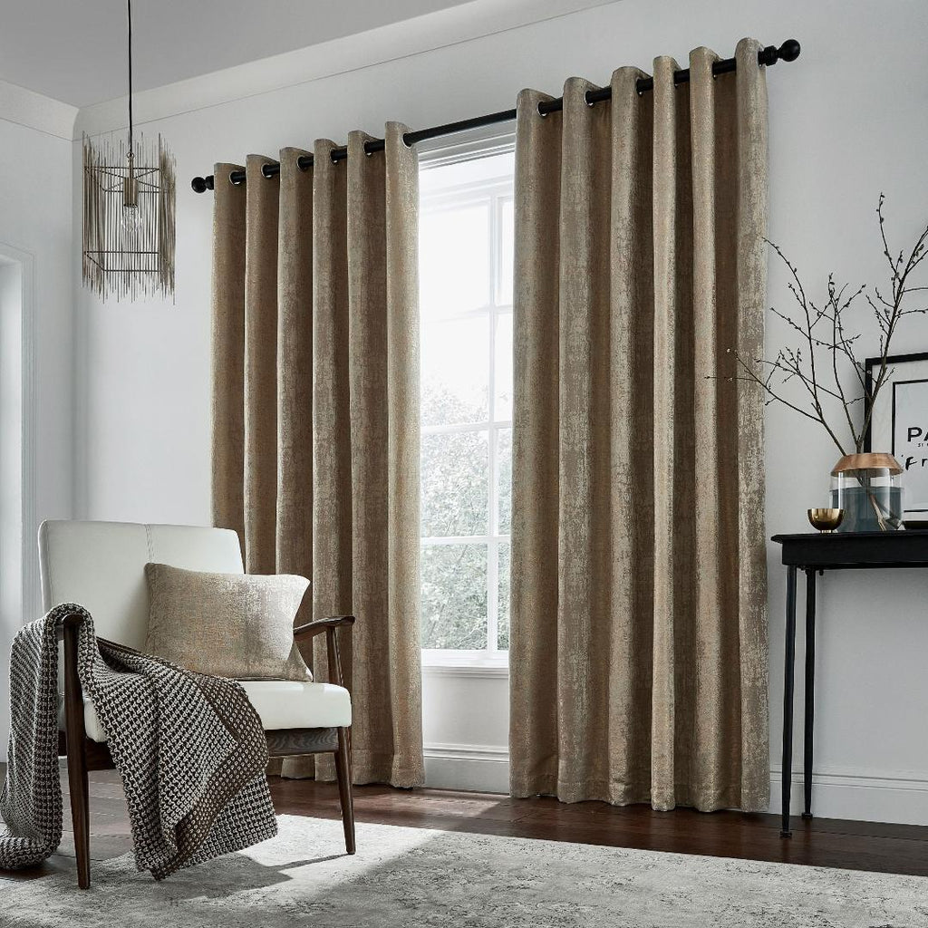 Helena Springfield Roma Lined Curtains 66X54 (168X137CM) in Truffle - Beales department store