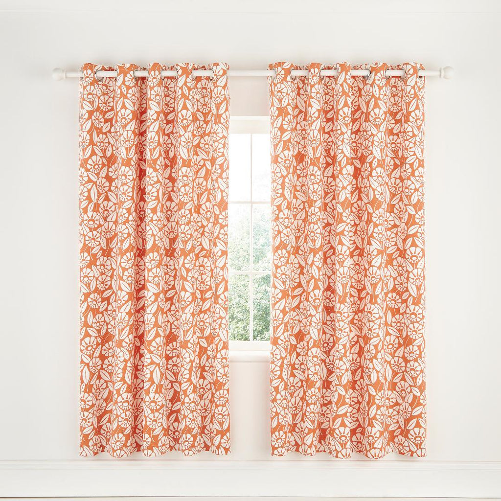 Helena Springfield Tivoli/Klint Lined Curtains in Coral 168CMX183CM - Beales department store