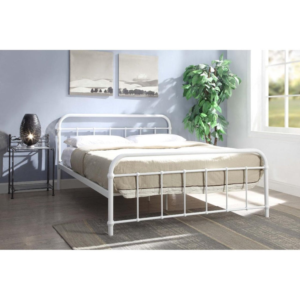 Henley White Victorian Metal Bed - Beales department store