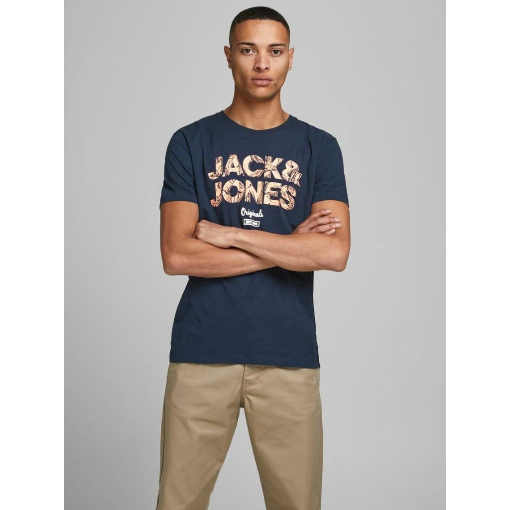 Jack & Jiones Tee - Navy Blazer - Beales department store