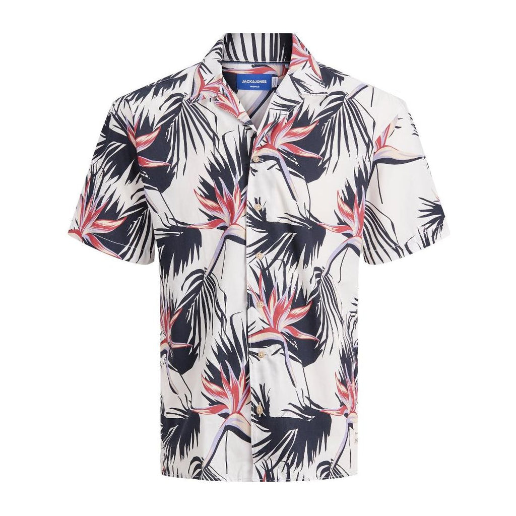 Jack & Jones Short Sleeve Shirt - Cloud Dancer - Beales department store