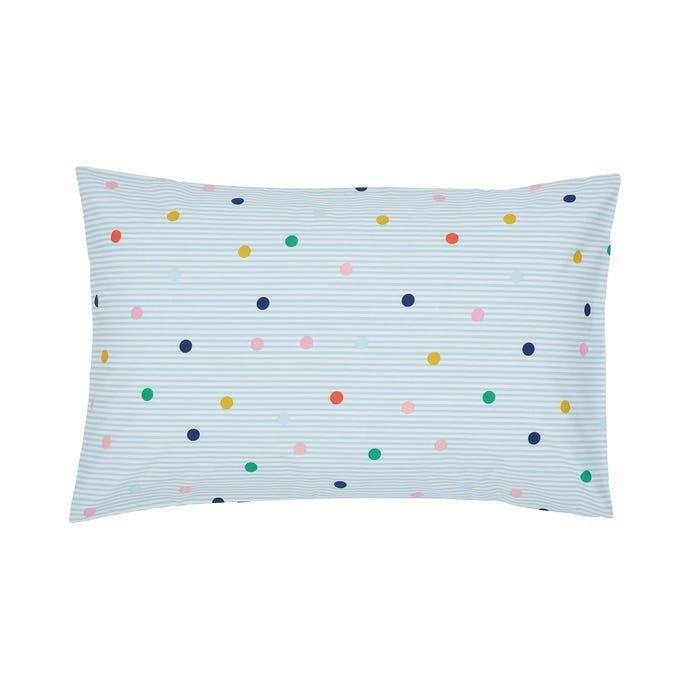 Joules Rainbow Stripe Standard Pillowcase Pair - Multi - Beales department store