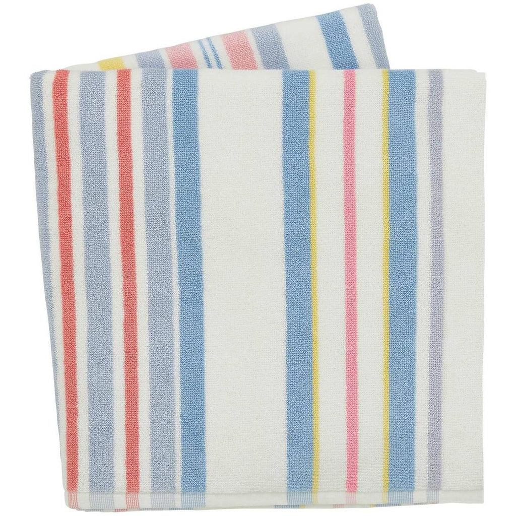 Joules Summer Stripe Bath Towel in Multi - Beales department store