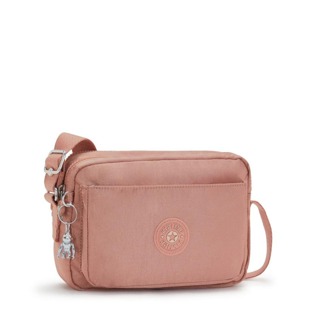 Kipling Abanu M Medium Crossbody Bag - Dynamic Twill Warm Rose - Beales department store