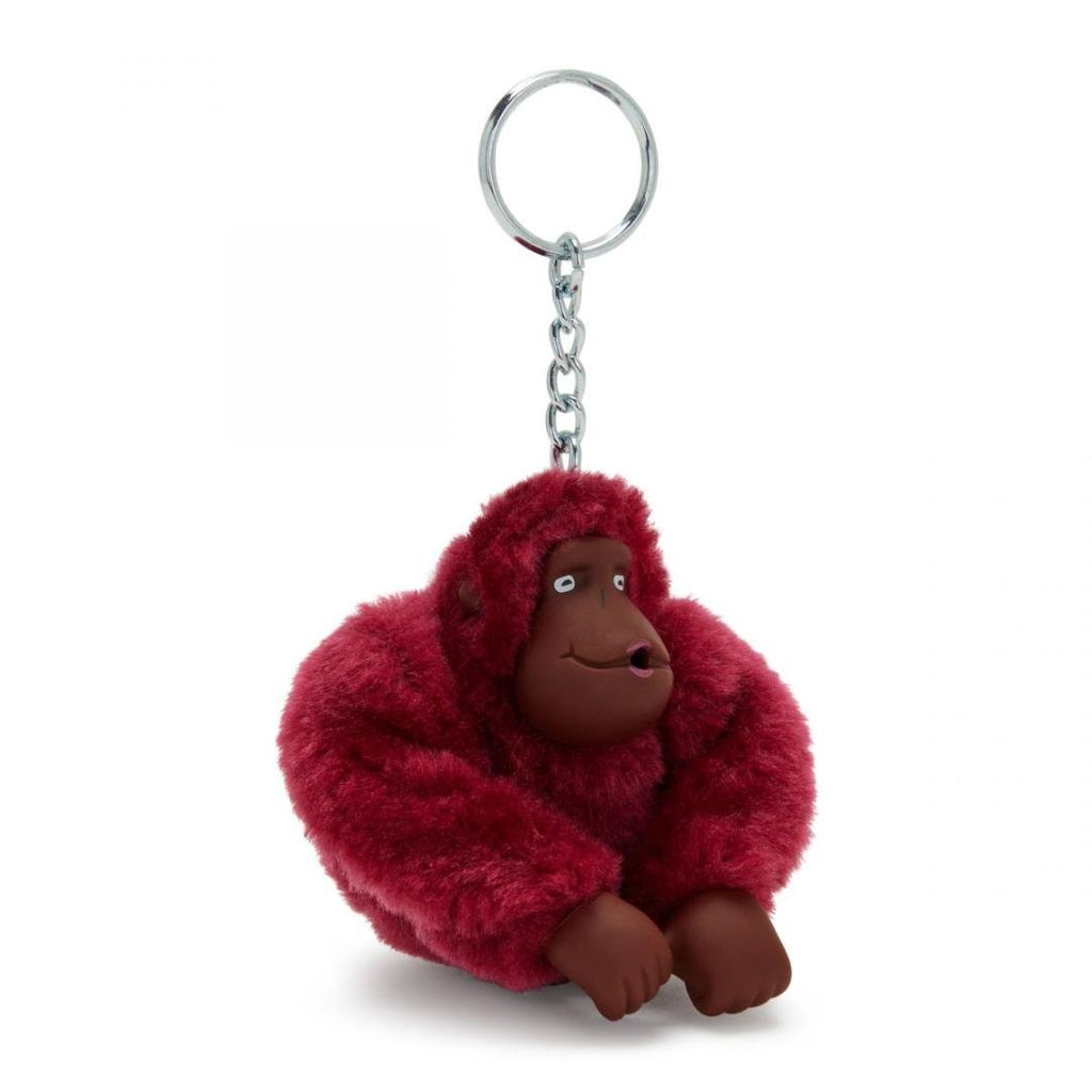 Kipling Monkeyclip M Medium Monkey Keyhanger - Beet Red - Beales department store