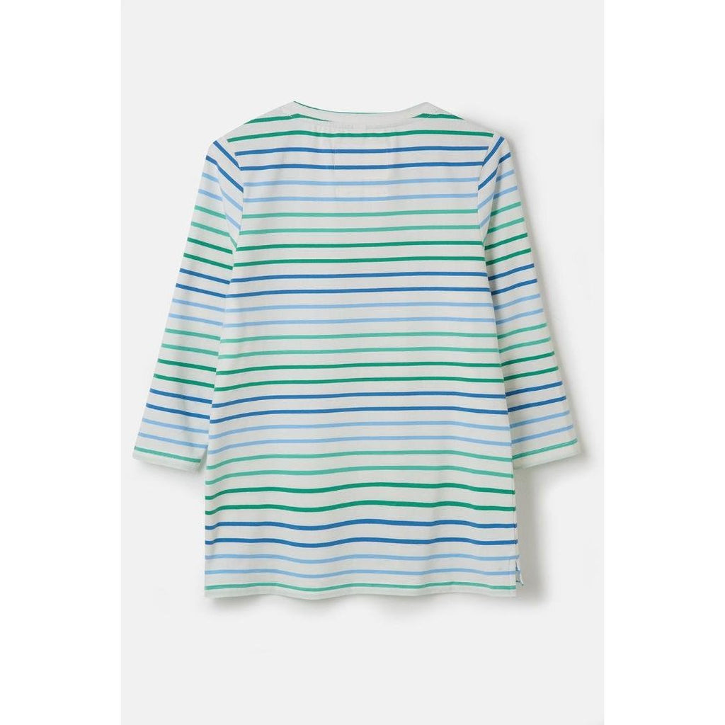 Lighthouse Ariana Top - Seagrass Green Blue Stripe - Beales department store