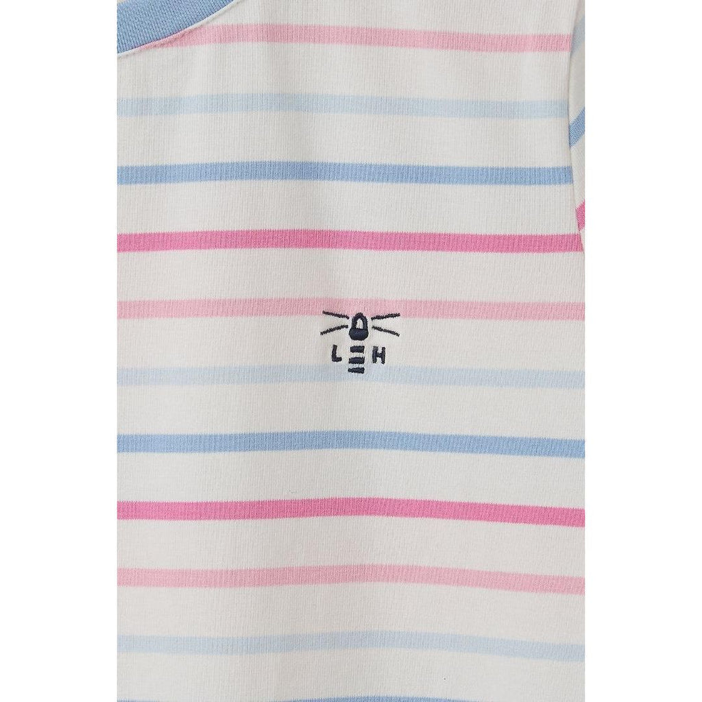 Lighthouse Causeway Tee - Pink Blue Stripe - Beales department store