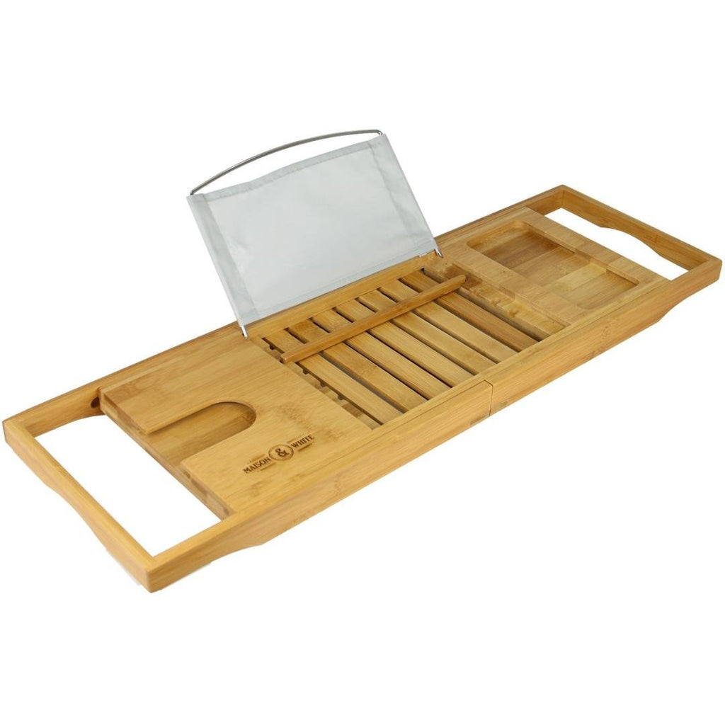 Maison & White Extendable Bamboo Bath Caddy - Beales department store