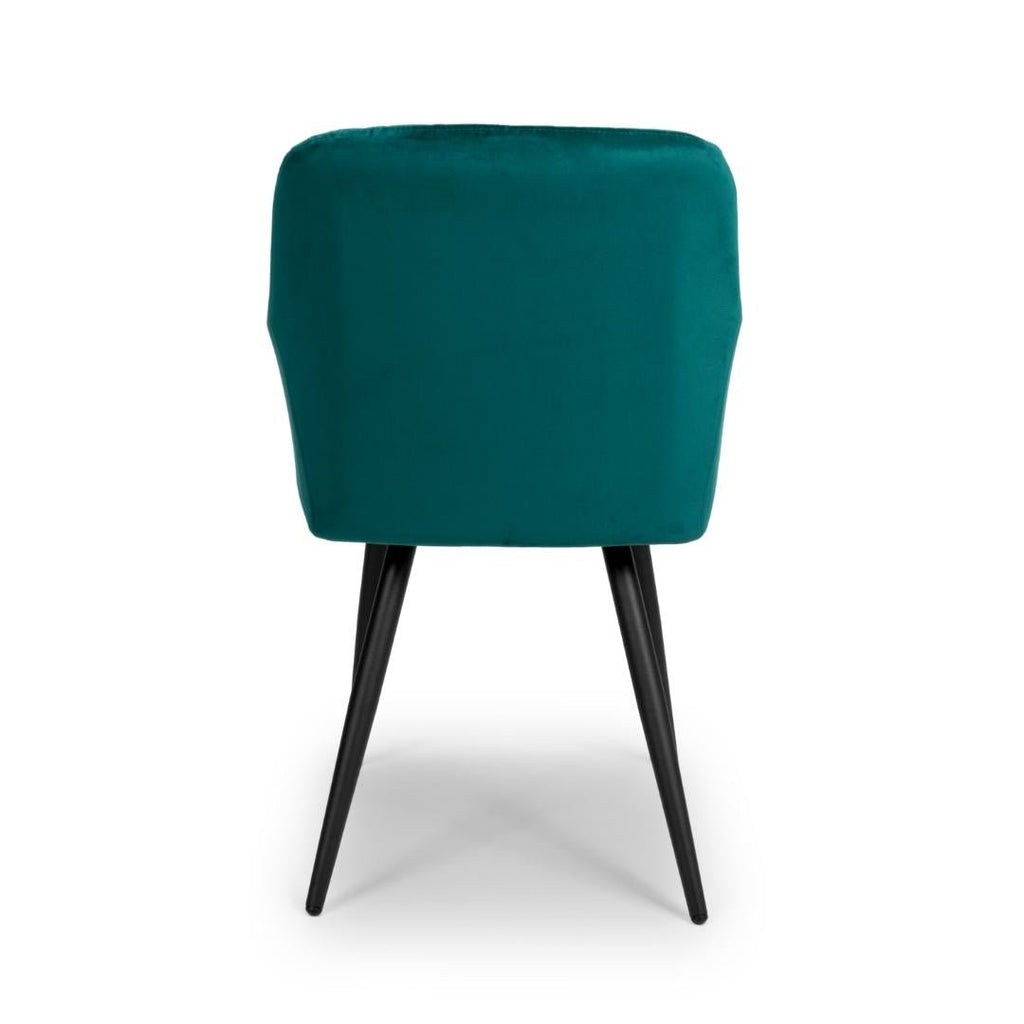 Marina Brushed Mint Green Velvet Dining Chair Set Of 2 - Beales department store