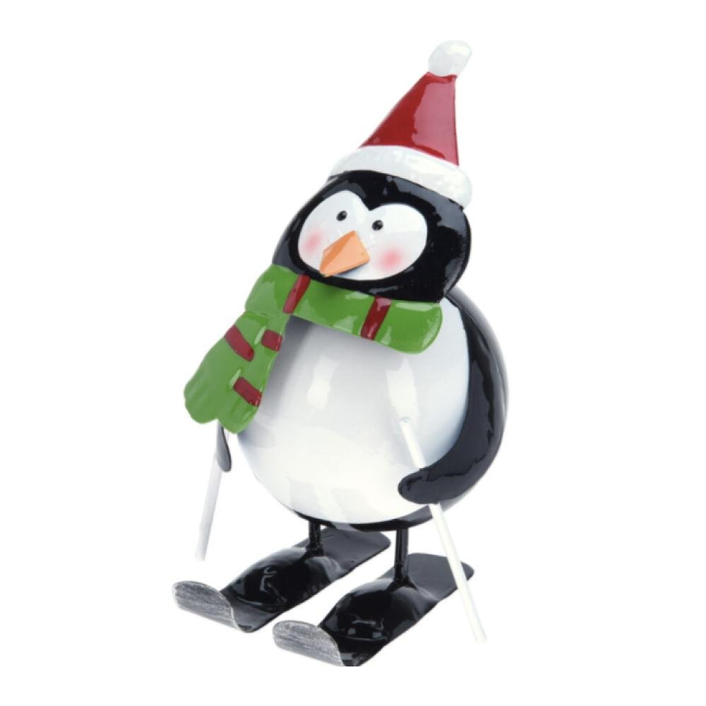 Metal Penguin Christmas Figurine - Beales department store