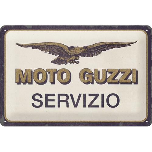 Motto Guzzi-Servizio Tin Sign 20x30cm - Beales department store
