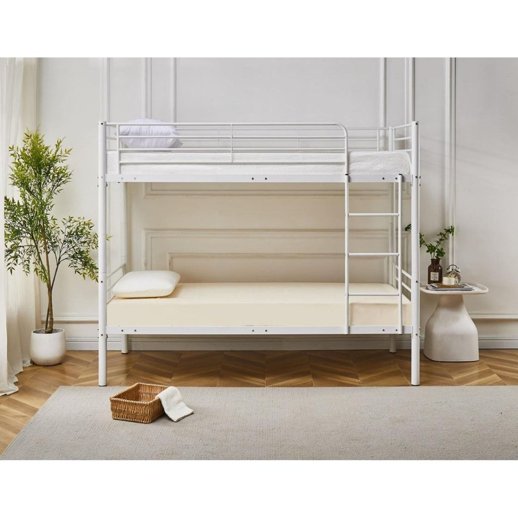 Newby White Metal Bunk Bed - Single - Beales department store