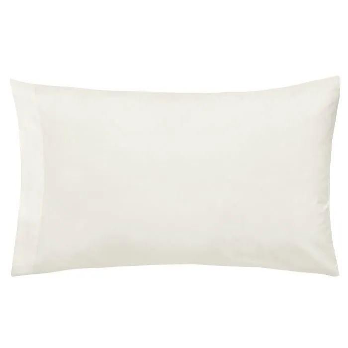 Peacock Blue Hotel 300 Thread Count - Standard Pillowcase - Ivory - Beales department store
