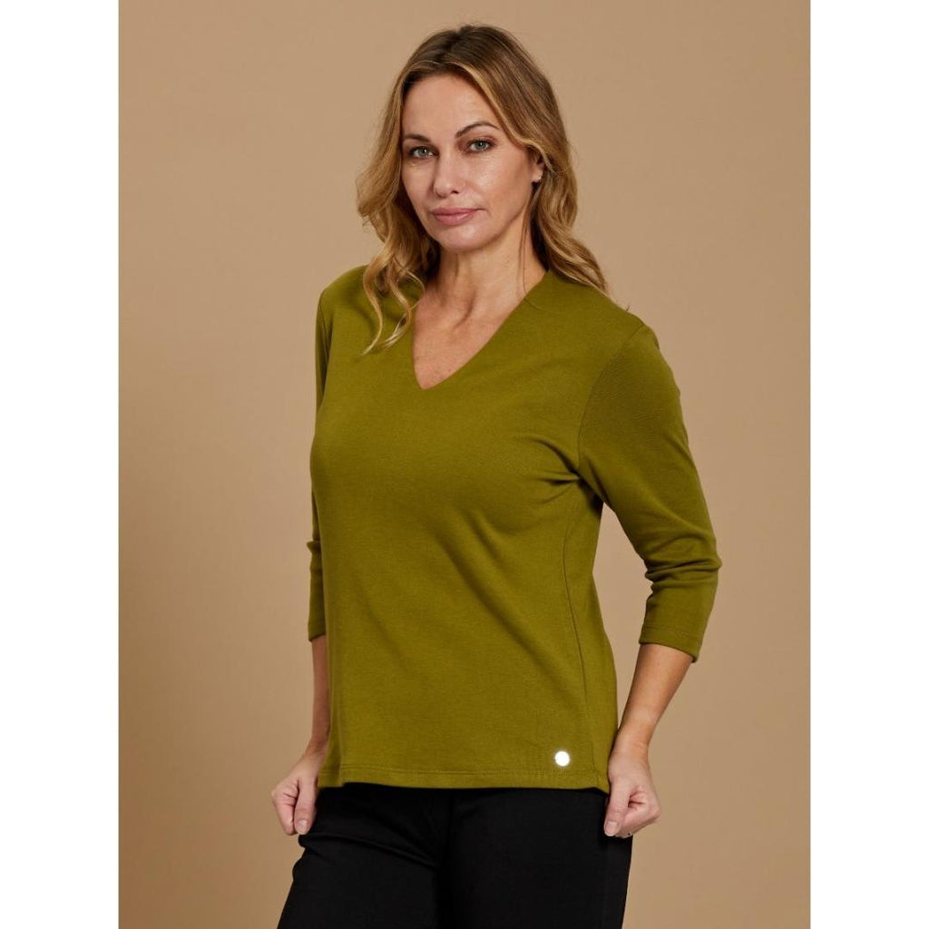 PENNY PLAIN Forest High Back V-Neck Top - Beales department store