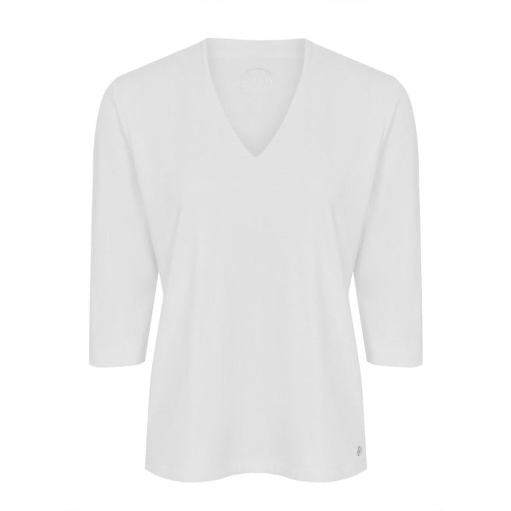 PENNY PLAIN Ivory High Back V-neck Top - Beales department store
