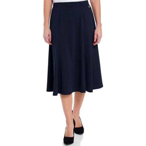PENNY PLAIN Navy Panelled Skirt - Beales department store