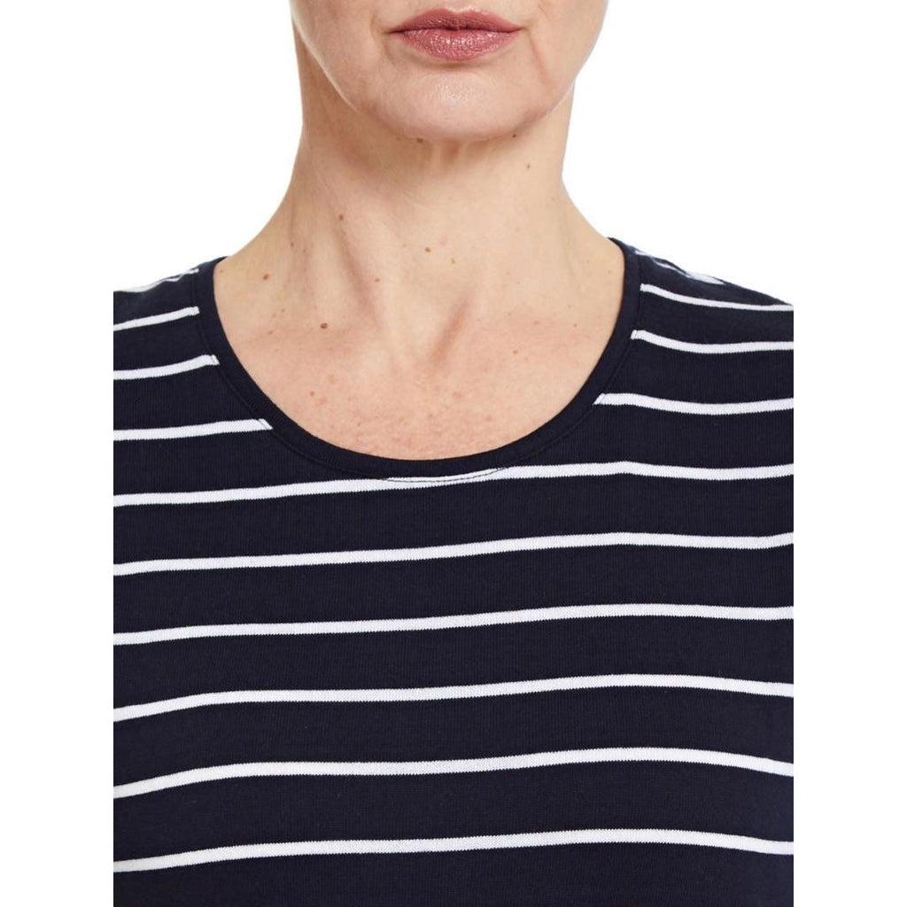 PENNY PLAIN Navy Striped Top - Beales department store