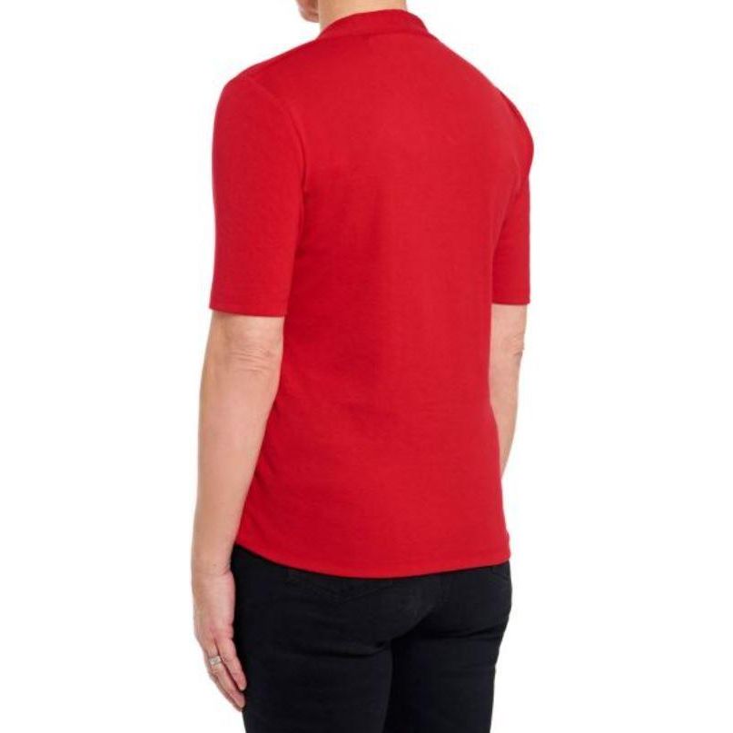 PENNY PLAIN Red High Back Sweet Heart Neck Top - Beales department store
