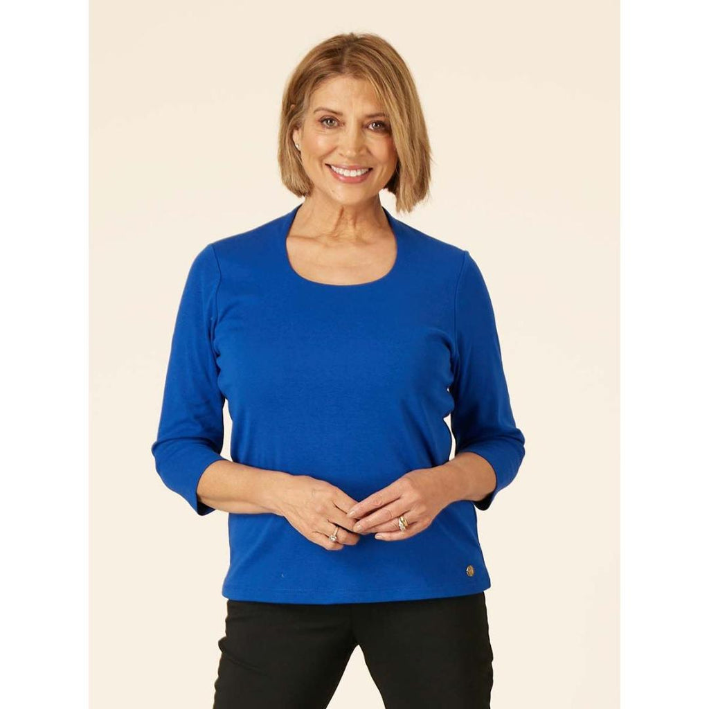 PENNY PLAIN Royal High Back Scoop-Neck Top - Beales department store