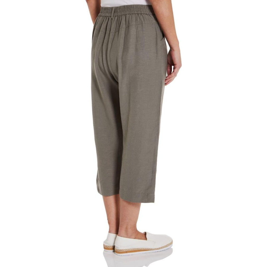 PENNY PLAIN Sage Linen Blend Cropped Trousers - Beales department store