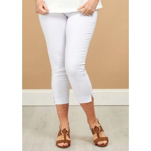 PENNY PLAIN White Cropped Trousers - Beales department store