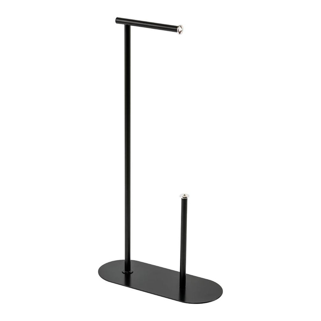 Plaza Black Tolet Roll & Spare Paper Holder - Beales department store