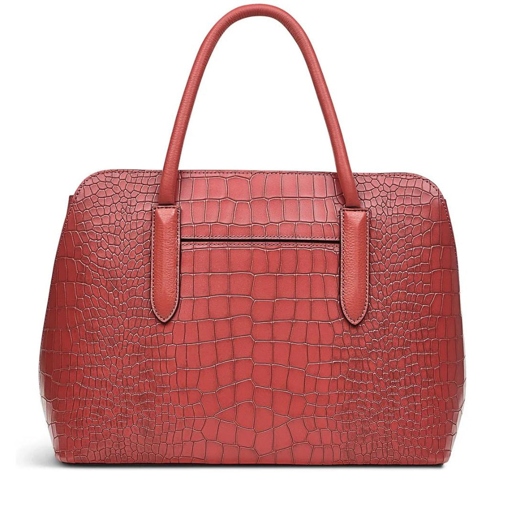 Radley Liverpool Street 2.0 Faux Croc Medium Ziptop Multiway Bag - Copper Pink - Beales department store