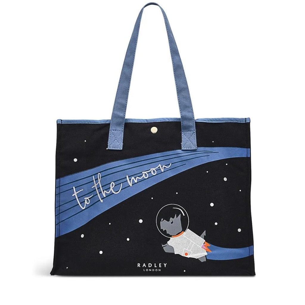 Radley To The Moon And Back Again Large Open Top Tote Bag - Black - Beales department store