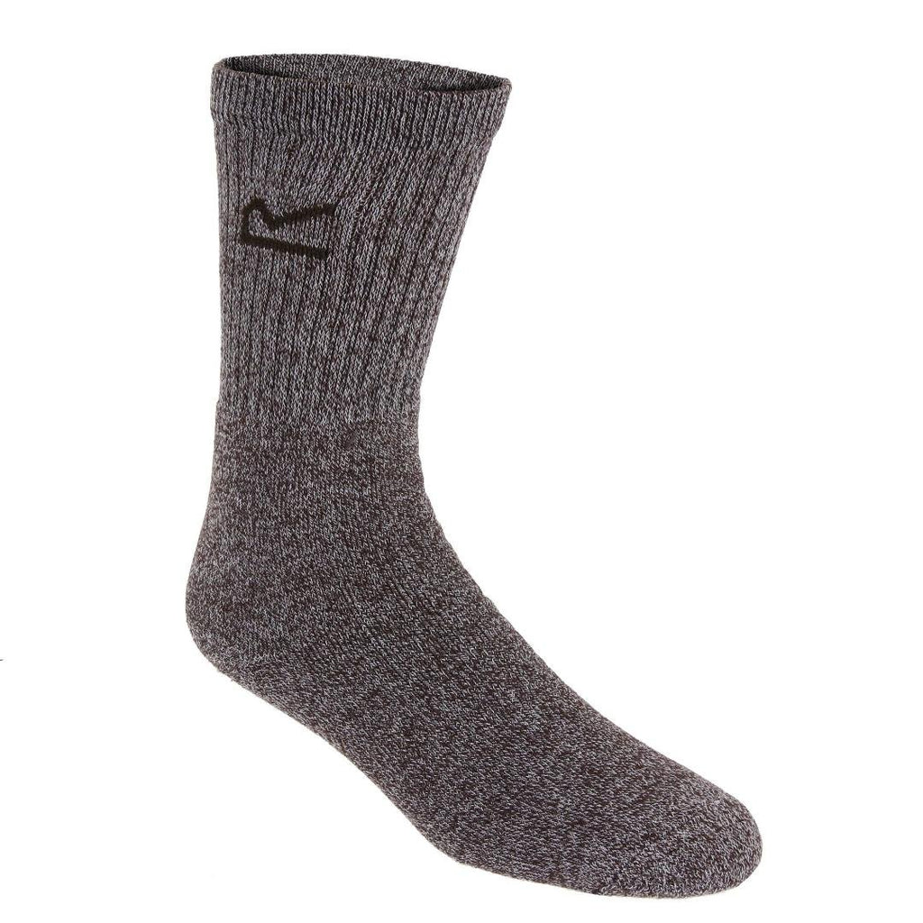 Regatta Men's 3 Pack Socks - Dark Brown Marl - Beales department store