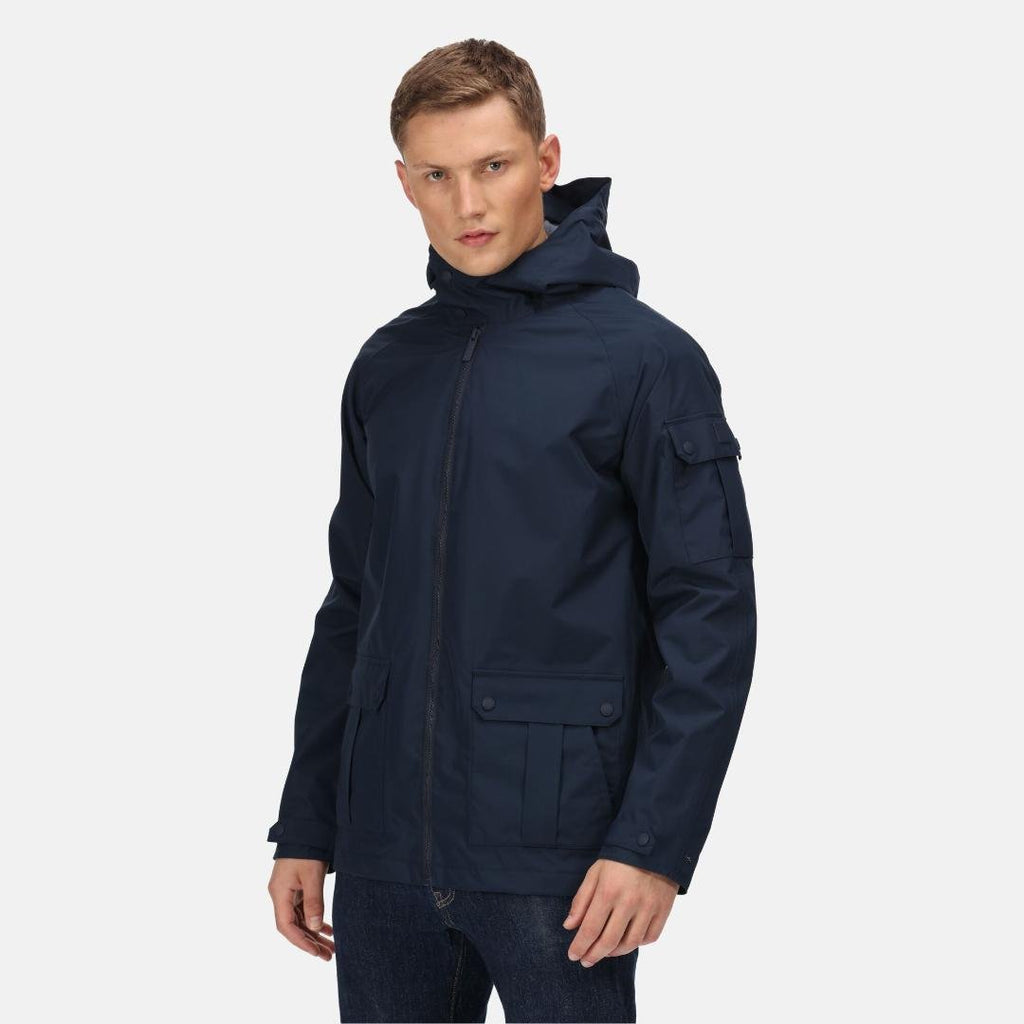 Regatta Men's Bergen Waterproof Jacket Navy - Beales department store