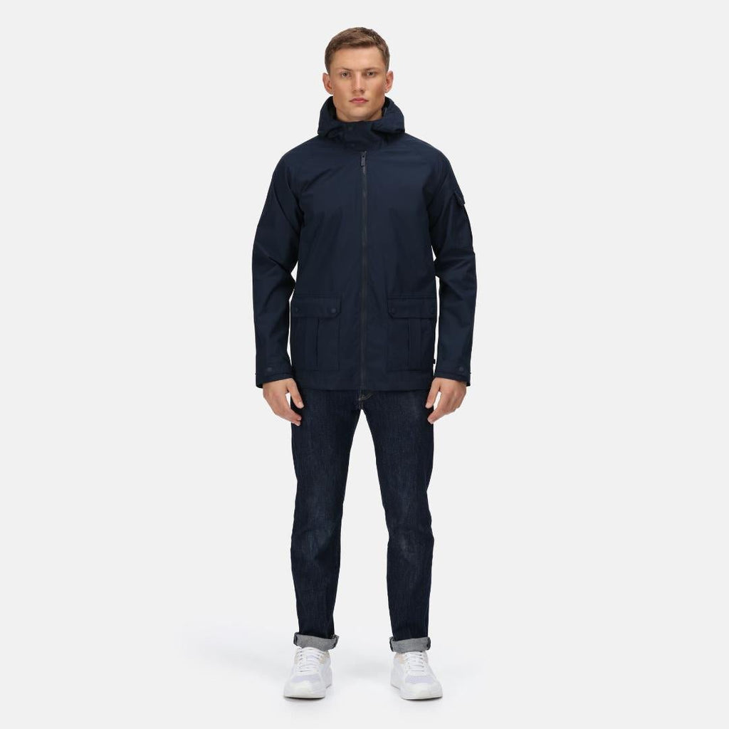 Regatta Men's Bergen Waterproof Jacket Navy - Beales department store