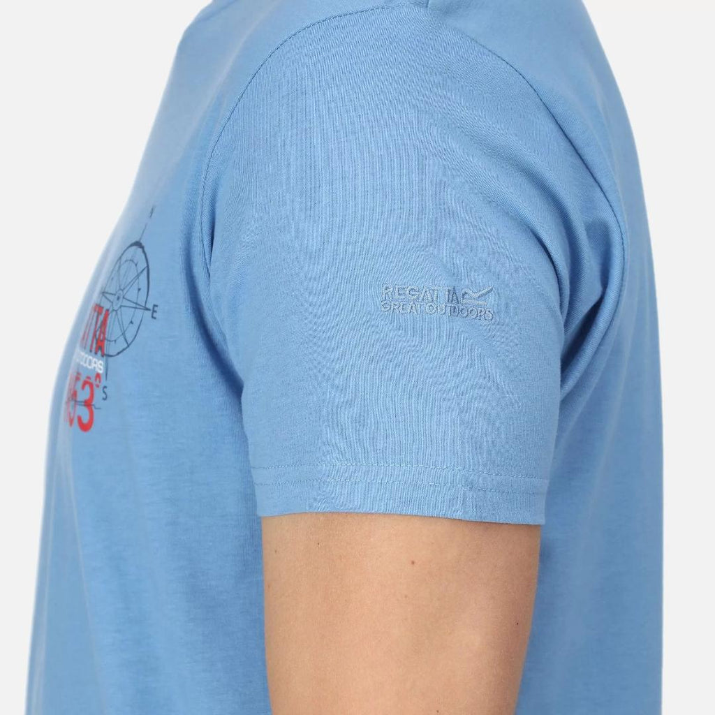 Regatta Men's Cline VII Graphic T-Shirt - Lake Blue - Beales department store