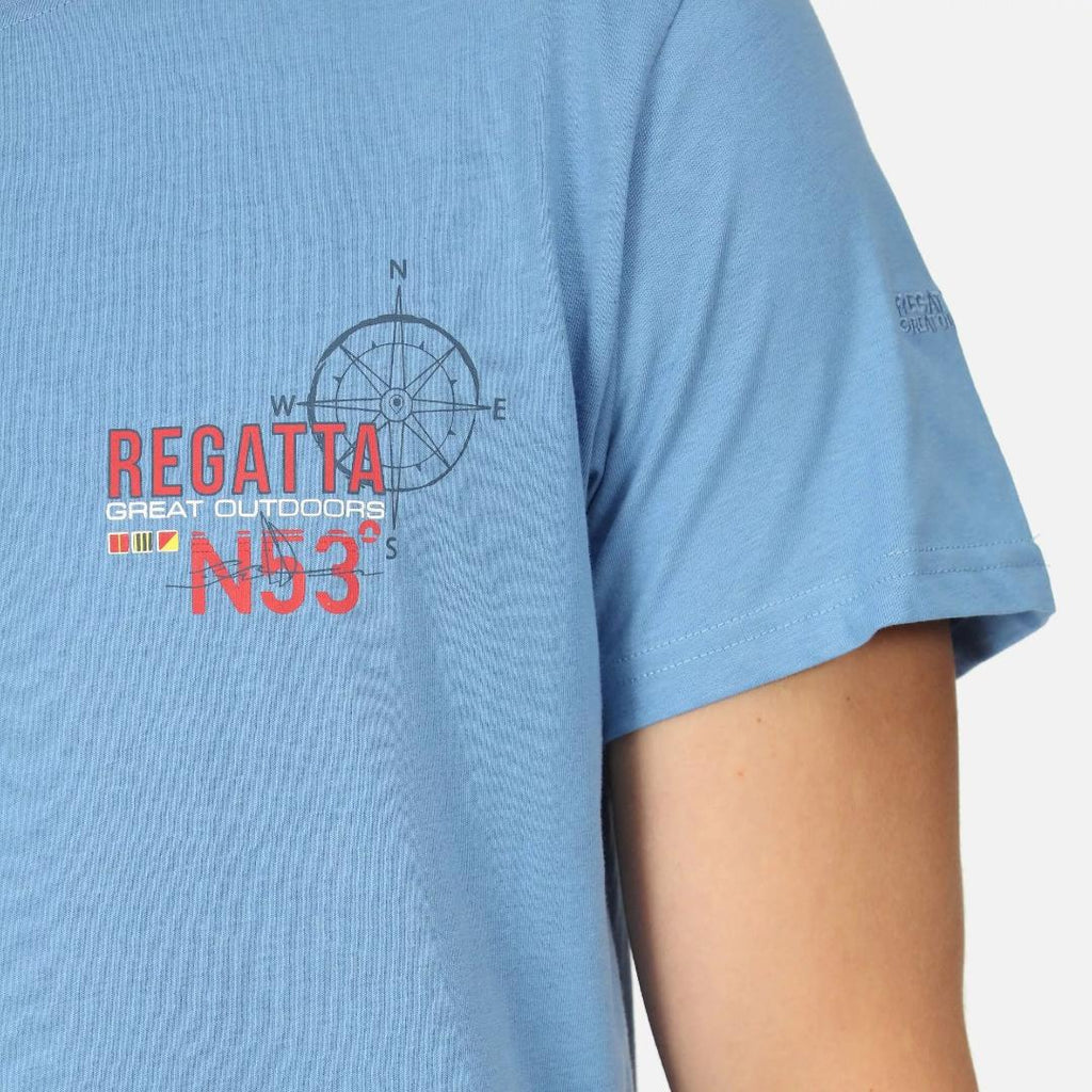Regatta Men's Cline VII Graphic T-Shirt - Lake Blue - Beales department store