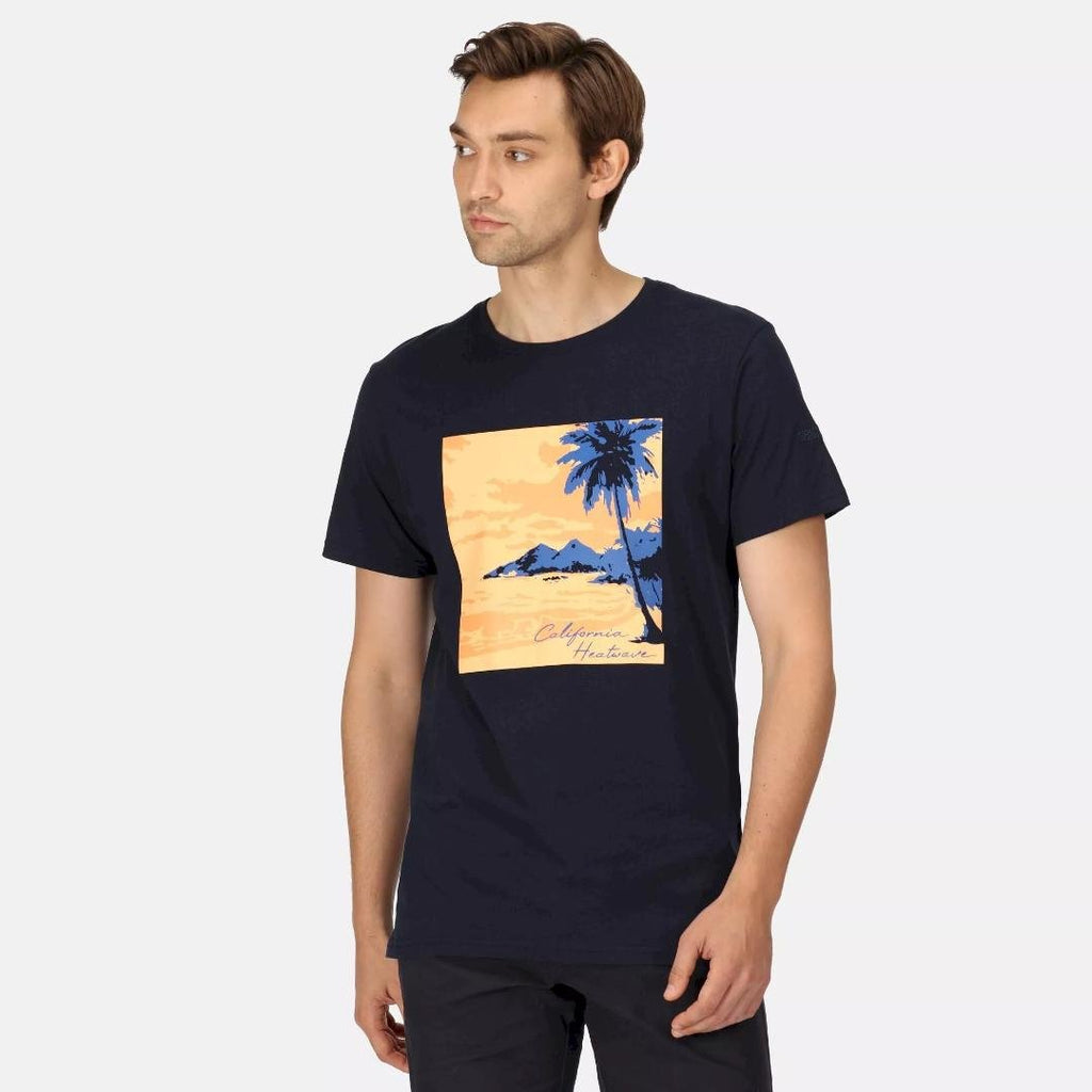 Regatta Men's Cline VII Graphic T-Shirt - Navy Heatwave - Beales department store