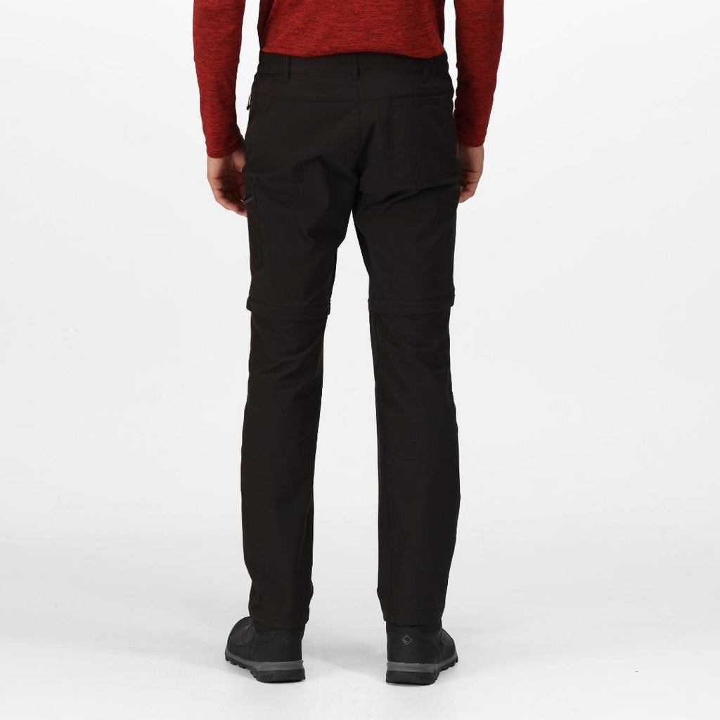 Regatta Men's Highton Zip Off Walking Trousers - Black - Beales department store