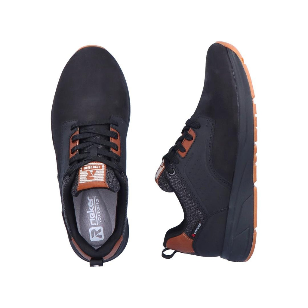 Rieker 07005-00 Mens Trainers - Black - Beales department store