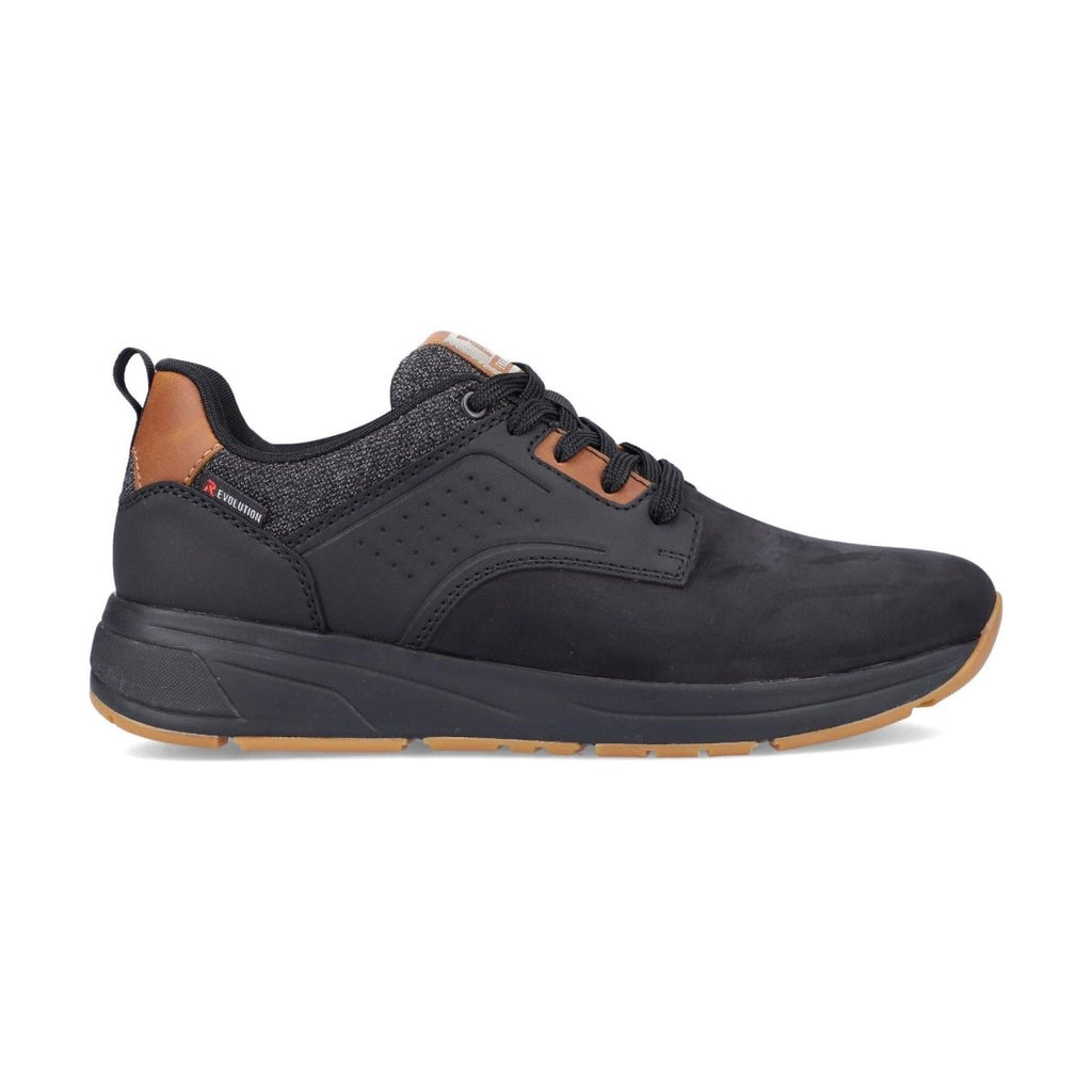 Rieker 07005-00 Mens Trainers - Black - Beales department store