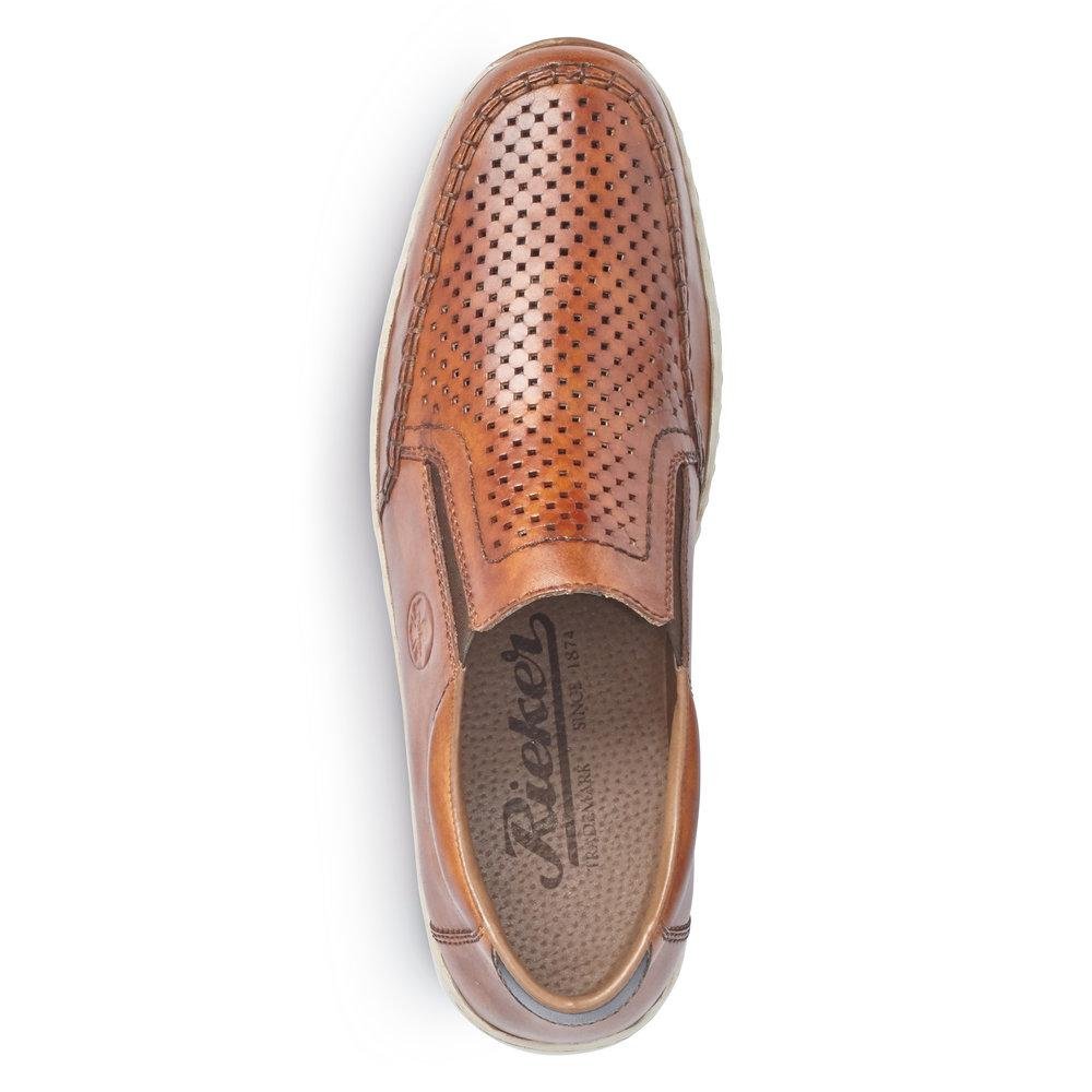 Rieker 08868-24 Men's Guido Brown Slip On Shoes - Beales department store